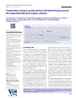 Fractionation of lignin produced from the Earleaf Acacia tree by the sequential industrial organic solvents