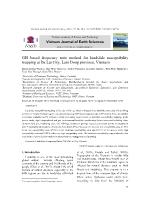 GIS based frequency ratio method for landslide susceptibility mapping at Da Lat City, Lam Dong province, Vietnam