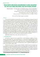 Heavy metals and arsenic concentrations in water, agricultural soil, and rice in Ngan Son district, Bac Kan province, Vietnam