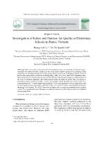 Investigation of indoor and outdoor air quality at elementary schools In Hanoi, Vietnam