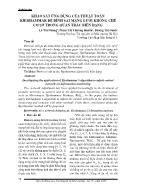 Khảo sát ứng dụng của thuật toán Bjerhammar để bình sai mạng lưới khống chế cơ sở trong quan trắc biến dạng