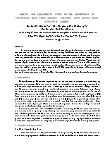 Kinetic and equilibrium study on the adsorption of methylene blue from aqueous solution onto coffee husk activated carbon