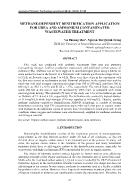 Methane-Dependent denitrification application for urea and ammonium contaminated wastewater treatment