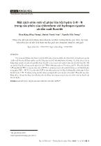 Một cách nhìn mới về phản liên kết hydro C-H···N trong các phức của chloroform với hydrogen cyanite và dẫn xuất fluoride