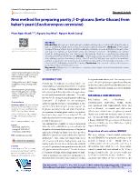 New method for preparing purity b-D-glucans (beta-Glucan) from baker’s yeast (Saccharomyces cerevisiae)