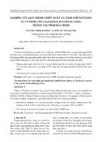 Nghiên cứu quy trình chiết xuất và tinh chế rotudin từ củ bình vôi (Stephania rotunda Lour.) trồng tại tỉnh Hòa Bình