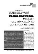 Nghiên cứu tiêu chuẩn TCVN 6844:2001 và đề xuất quy trình áp dụng trong xây dựng, soát xét các tiêu chuẩn và quy chuẩn an toàn