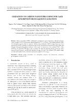 Oxidation of carbon nanotubes using for Cu(II) adsorption from aqueous solution