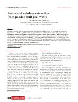 Pectin and cellulose extraction from passion fruit peel waste