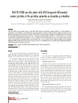 Phổ 1H NMR của dãy phức chất [PtCl(eugenol-1H)(amin)] (amin: pyridin, 4-Me-pyridin, quinolin, p-cloanilin, p-toluidin)