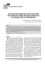 Phương pháp đánh giá rủi ro an toàn và vệ sinh lao động áp dụng trong các cơ sở khai thác và chế biến đá