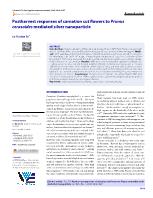 Postharvest responses of carnation cut flowers to Prunus cerasoides mediated silver nanoparticle