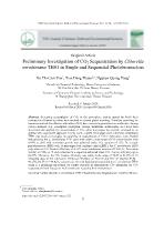 Preliminary investigation of CO2 sequestration by Chlorella sorokiniana TH01 in single and sequential photobioreactors