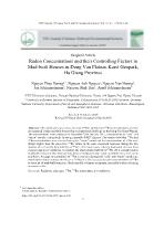 Radon concentrations and their controlling factors in mud-built houses in Dong Van plateau karst geopark, Ha Giang province