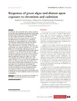 Responses of green algae and diatom upon exposure to chromium and cadmium