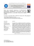 Some new research outcomes of wolframite-Tinpolymetallic metallization in the Huoi Chun area, Huaphanh province, Lao people’s democratic republic (LPDR)