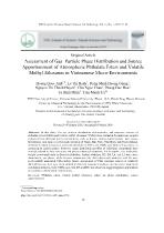 Ssessment of gas–particle phase distribution and source apportionment of atmospheric phthalate esters and volatile methyl siloxanes in Vietnamese micro-Environments