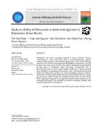 Study on ability of ulstrasonic in determining joints in dimension stone blocks