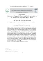 Synthesis of magnetic biochar and their application for the treatment of methylene blue in water