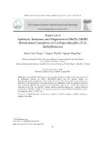 Synthesis, Structures and Magnetism of Mn(II)-Gd(III) Mixed-metal Complexes of 2,6-Dipicolinoylbis (N,Ndiethylthiourea)