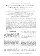 Temporal variation of stable isotopic values for dissolved nitrogen compounds in paddy water environment