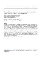 The capability of organic matter decomposition and nutrient uptake in coastal waters of Ca Na bay, Ninh Thuan province