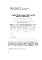 The influence of some environmental factors on the basic anthropometric indexes of students in hanoi secondary schools