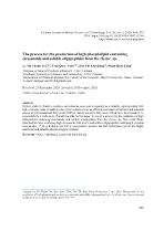 The process for the production of high phospholipid containing eicosanoids and soluble oligopeptides from the Oyster. sp