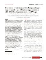 Treatment of ammonium in slaughterhouse wastewater by UASB technology combined with EGSB using anammox and PVA gel