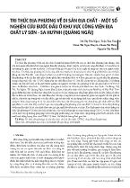 Tri thức địa phương về di sản địa chất - Một số nghiên cứu bước đầu ở khu vực công viên địa chất Lý Sơn - Sa Huỳnh (quảng Ngãi)