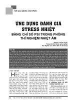 Ứng dụng đánh giá stress nhiệt bằng chỉ số PSI trong phòng thí nghiệm nhiệt ẩm