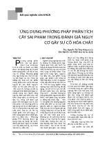 Ứng dụng phương pháp phân tích cây sai phạm trong đánh giá nguy cơ gây sự cố hóa chất