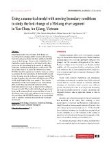 Using a numerical model with moving boundary conditions to study the bed change of a Mekong river segment in Tan Chau, An Giang, Vietnam