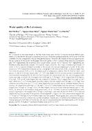 Water quality of Ba Lat estuary