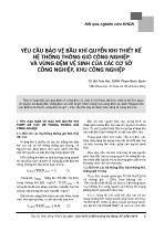 Yêu cầu bảo vệ bầu khí quyển khi thiết kế hệ thống thông gió công nghiệp và vùng đệm vệ sinh của các cơ sở công nghiệp, khu công nghiệp