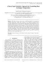 A fuzzy logic controller approach for controlling heat exchanger temperature