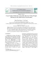 A new feature reduction algorithm based on fuzzy rough relation for the multi-label classification