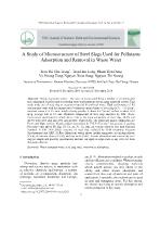 A study of microstructure of steel slags used for pollutants adsorption and removal in waste water