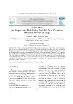 An adaptive and high coding rate soft error correction method in network-on-chips