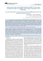 Áp dụng kỹ thuật tích phân mới cho phần tử hữu hạn lập phương bậc cao (HH20) trong phân tích phi tuyến hình học