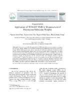 Application of 1H DOSY NMR in Measurement of Polystyrene Molecular Weights