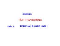 Bài giảng Giải tích 2 - Chương 3: Tích phân đường - Phần 1: Tích phân đường loại 1