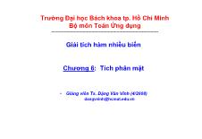 Bài giảng Giải tích 2 - Chương 6: Tích phân mặt - Đặng Văn Vinh