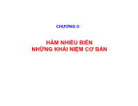 Bài giảng Giải tích 2 - Chương mở đầu :Hàm nhiều biến những khái niệm cơ bản