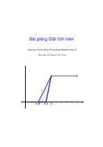 Bài giảng Giải tích hàm - Đinh Ngọc Thanh