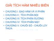 Bài giảng Giải tích hàm nhiều biến - Chương I: Đạo hàm và vi phân - Nguyễn Thị Xuân Anh