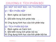 Bài giảng Giải tích hàm nhiều biến - Chương II: Tích phân bội - Nguyễn Thị Xuân Anh