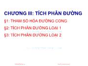 Bài giảng Giải tích hàm nhiều biến - Chương III: Tích phân đường - Nguyễn Thị Xuân Anh