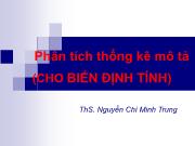 Bài giảng Hồi quy và tương quan - Bài 3: Phân tích thống kê mô tả (Cho biến định tính) - Nguyễn Chí Minh Trung