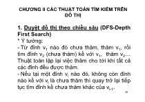 Bài giảng Lý thuyết đồ thị - Chương II: Các thuật toán tìm kiếm trên đồ thị